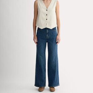 Everlane Women's Way-High® Sailor Jean in Deep Blue, Size 29, Cotton/Denim